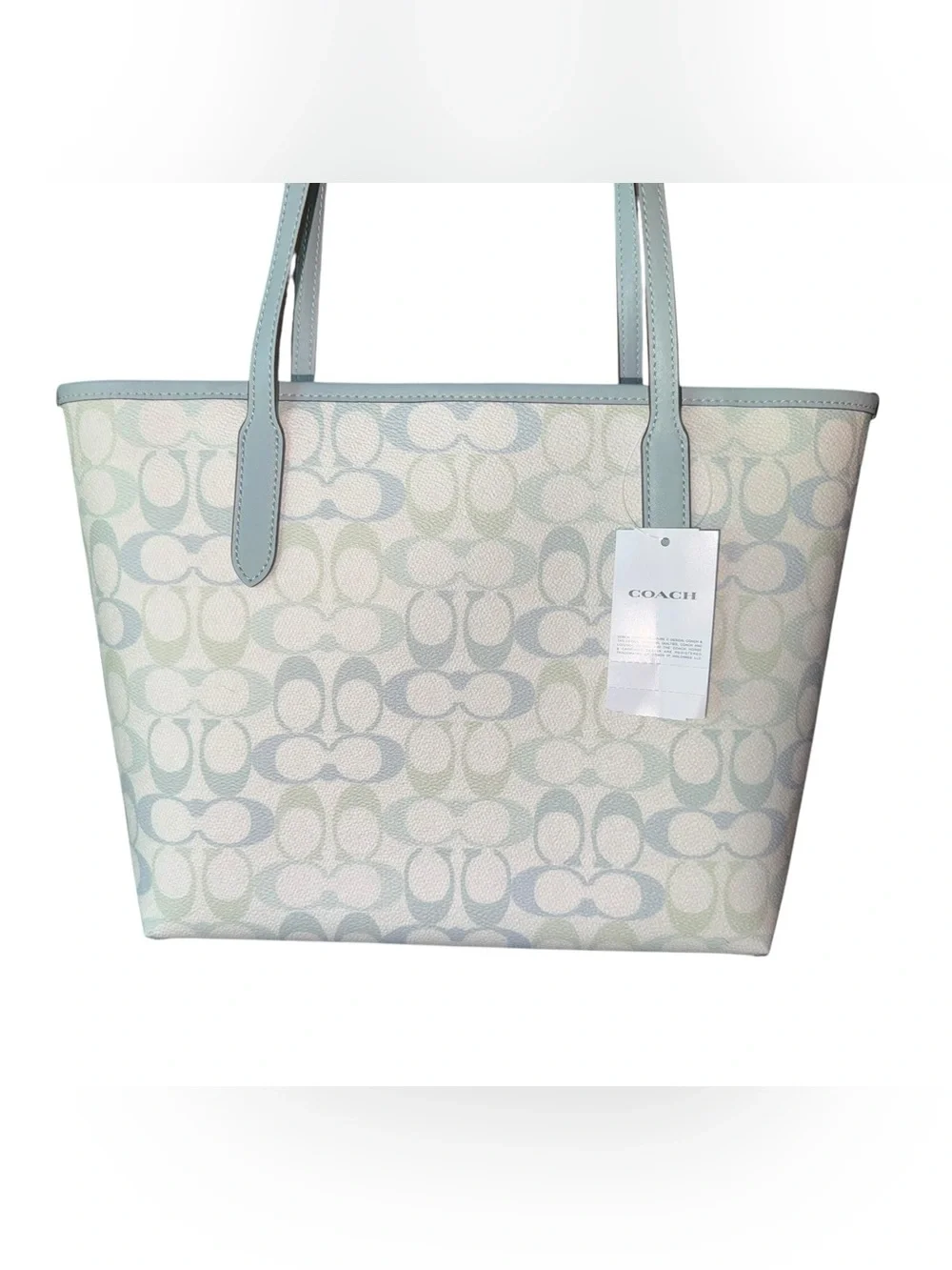 Coach Medium City Tote Bag In Signature Canvas